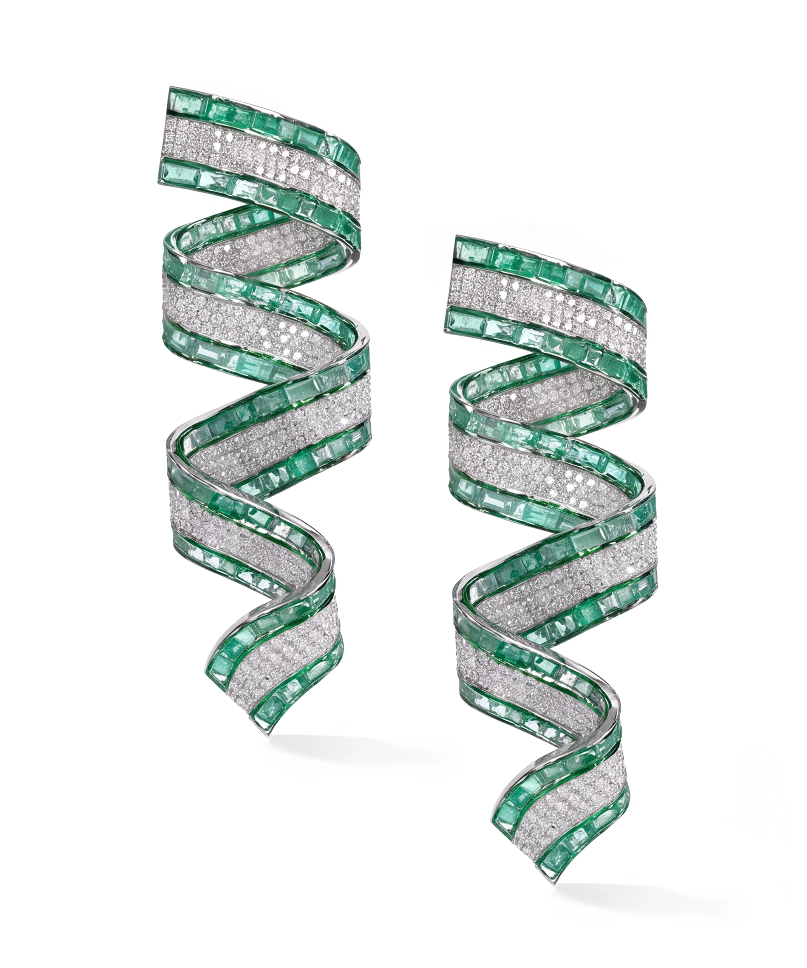 Emerald Confetti earrings | AMARIS JEWELS | Fine Jewelry
