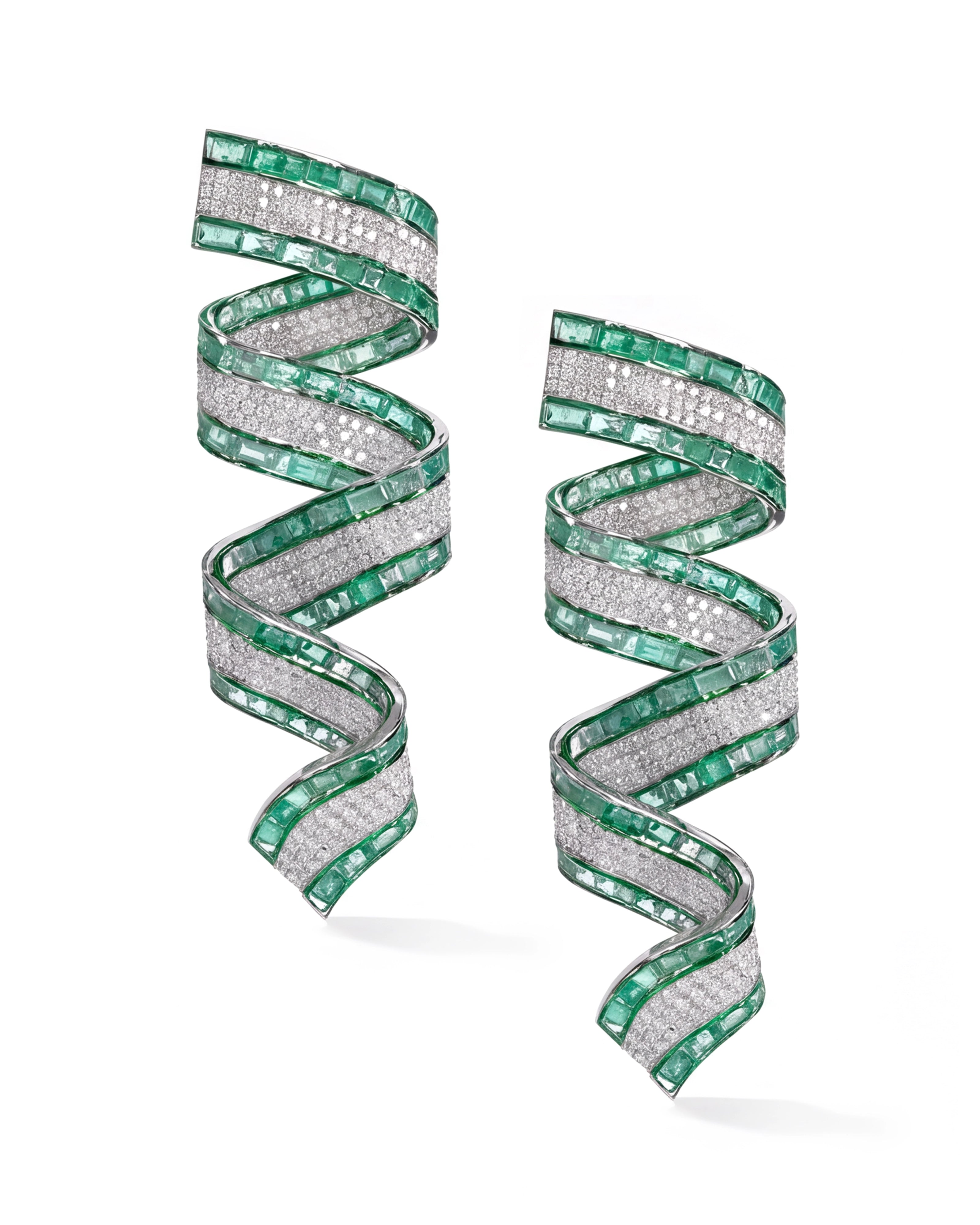 Emerald Confetti earrings