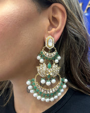 Emerald Connect Chandbalis | AMARIS JEWELS | Fine Jewelry 