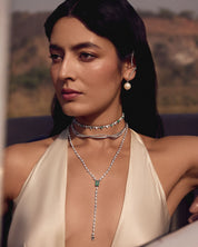 Emerald Core Lariat Necklace | AMARIS JEWELS | Fine Jewelry 