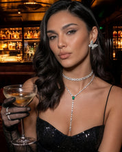 Emerald Core Lariat Necklace | AMARIS JEWELS | Fine Jewelry 