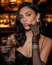 Emerald Core Lariat Necklace | AMARIS JEWELS | Fine Jewelry 