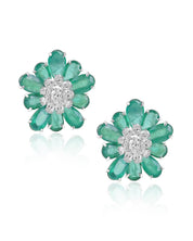 Emerald Daisy Earrings | AMARIS JEWELS | Fine Jewelry 