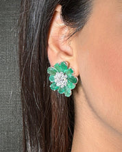 Emerald Daisy Earrings | AMARIS JEWELS | Fine Jewelry 
