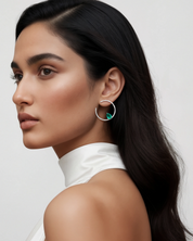 Emerald Delight Hoops | AMARIS JEWELS | Fine Jewelry 