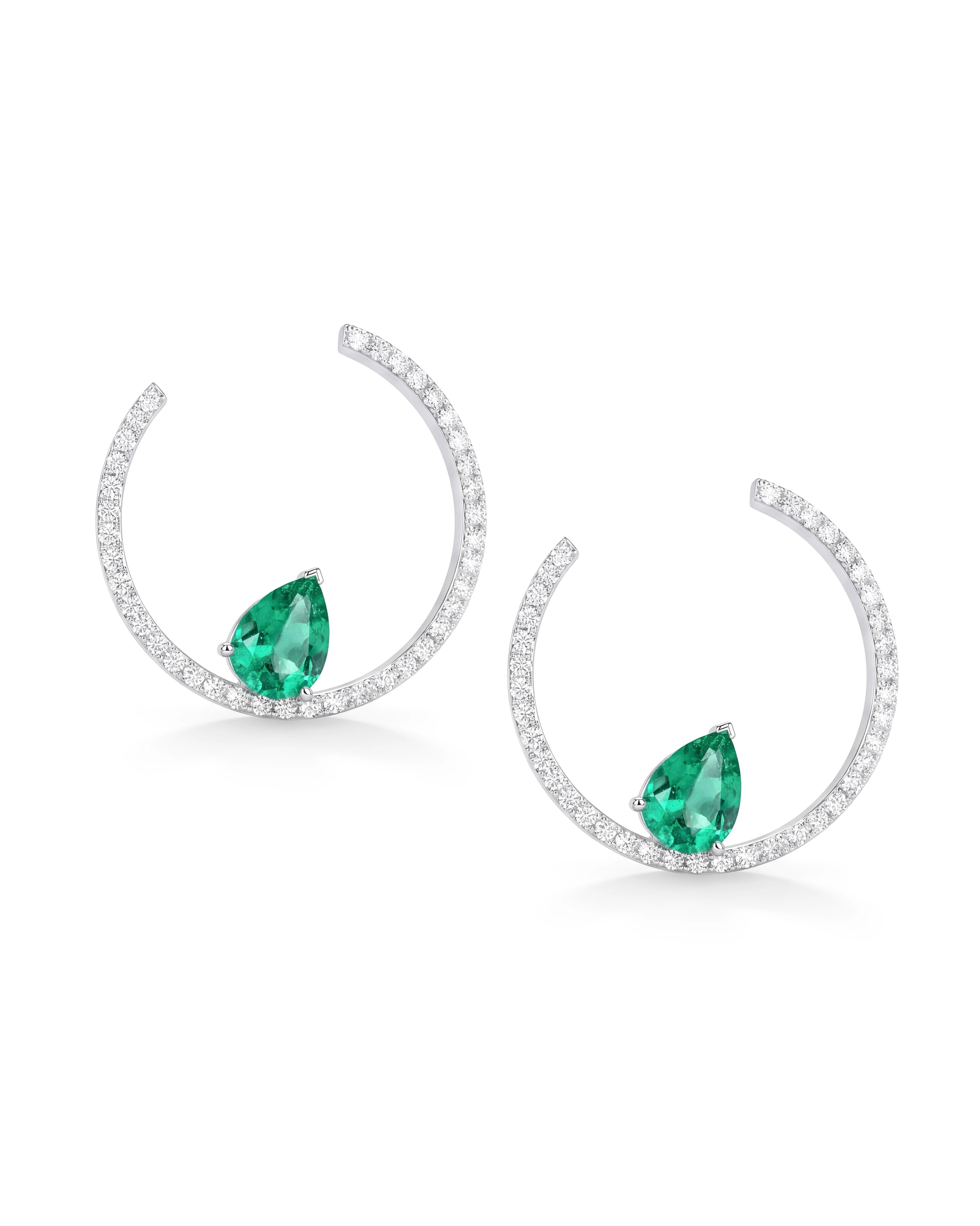 Emerald Delight Hoops | AMARIS JEWELS | Fine Jewelry