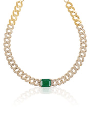 Emerald Drip Curb Chain | AMARIS JEWELS | Fine Jewelry 