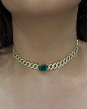 Emerald Drip Curb Chain | AMARIS JEWELS | Fine Jewelry 
