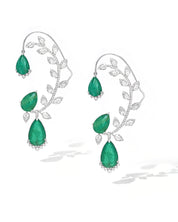 Emerald Drip Earcuffs | AMARIS JEWELS | Fine Jewelry