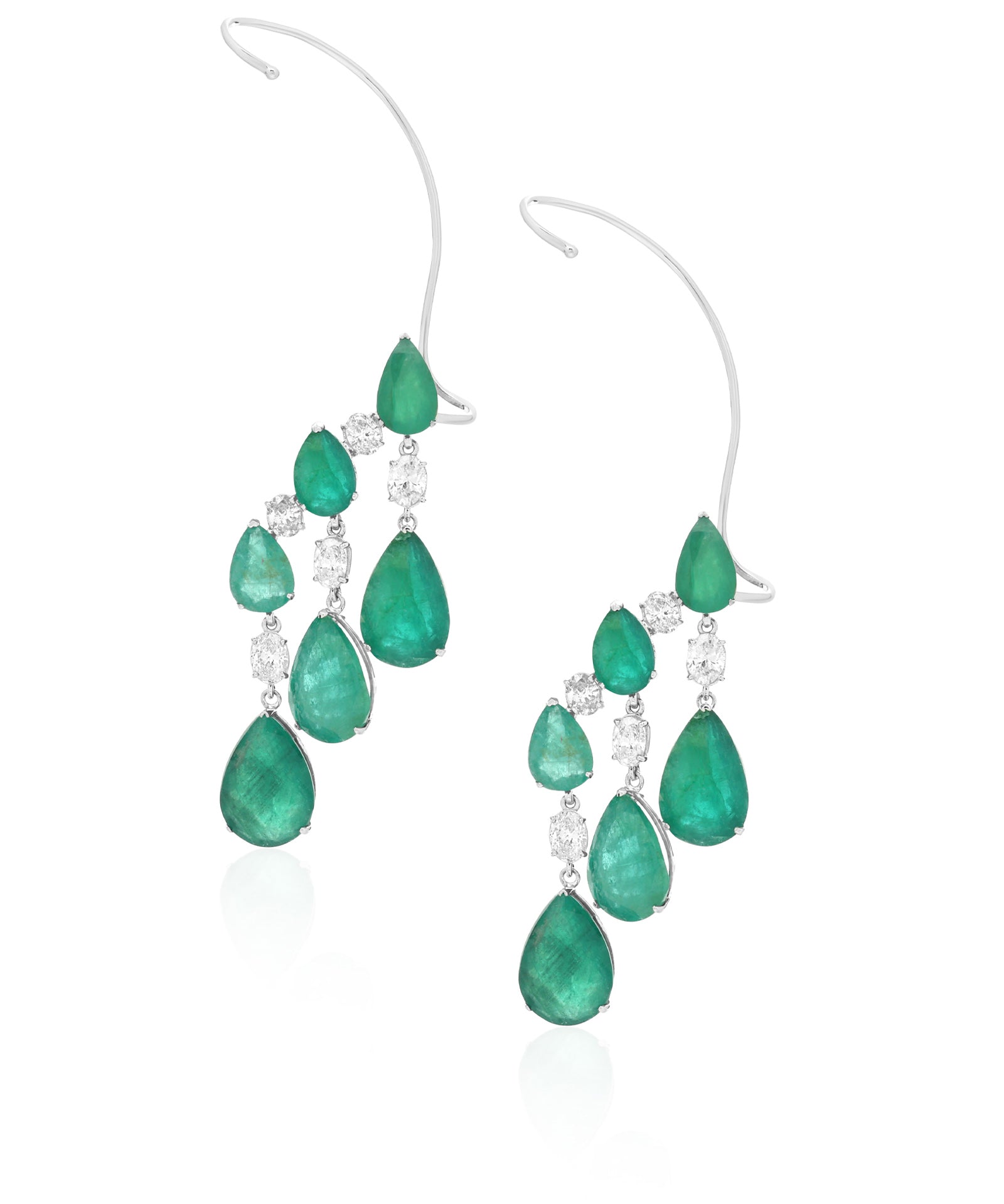 Emerald Drip Earrings | AMARIS JEWELS | Fine Jewelry 