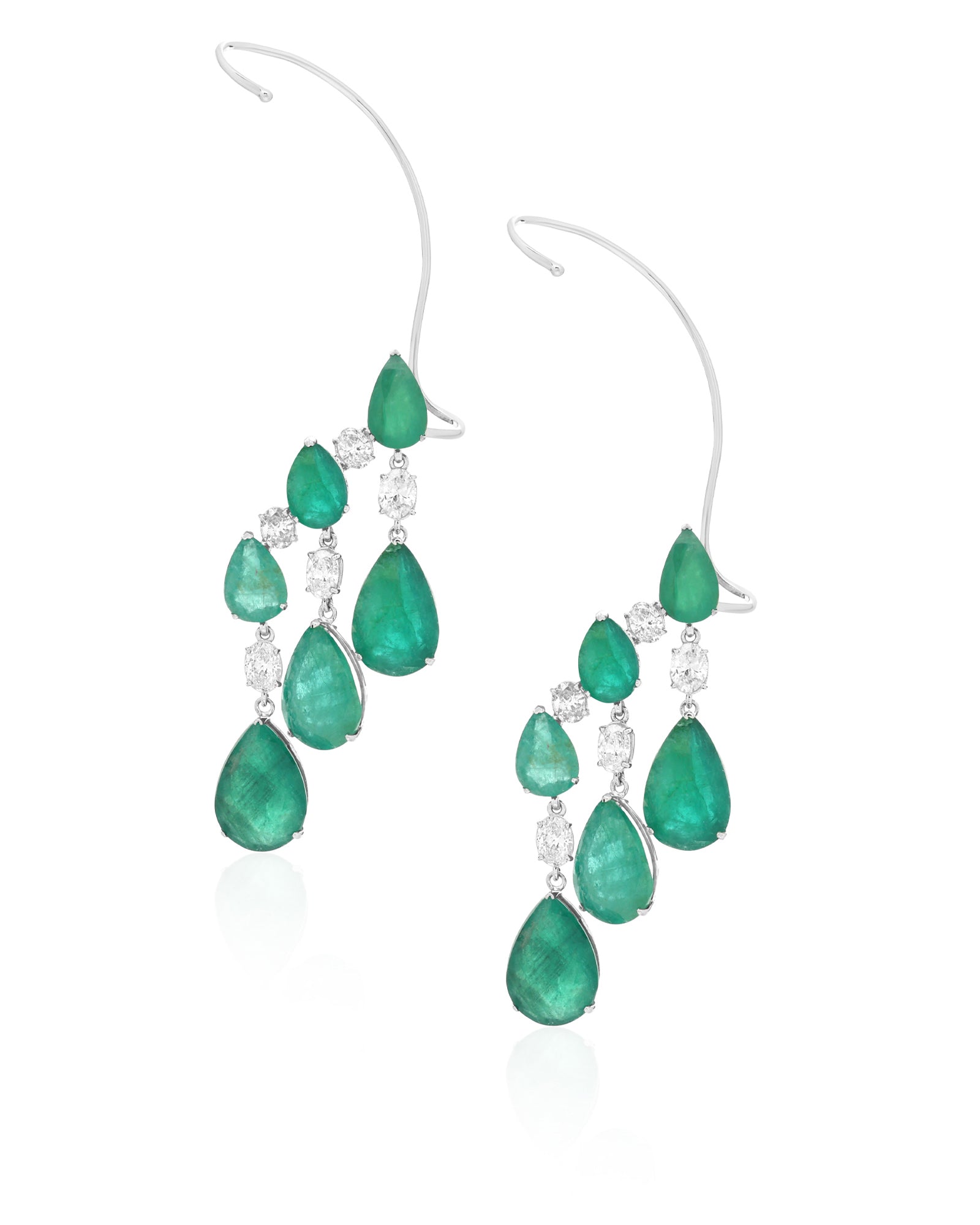 Emerald Drip Earrings | AMARIS JEWELS | Fine Jewelry 