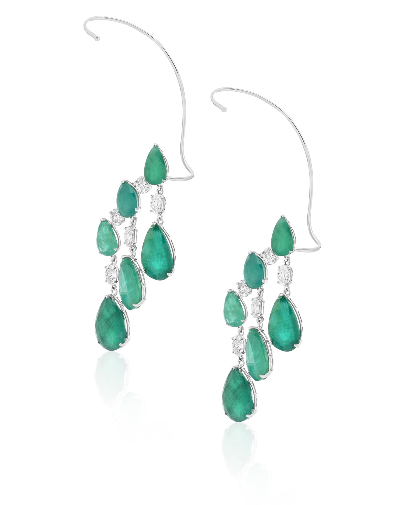 Emerald Drip Earrings | AMARIS JEWELS | Fine Jewelry 