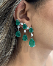Emerald Drip Earrings | AMARIS JEWELS | Fine Jewelry 