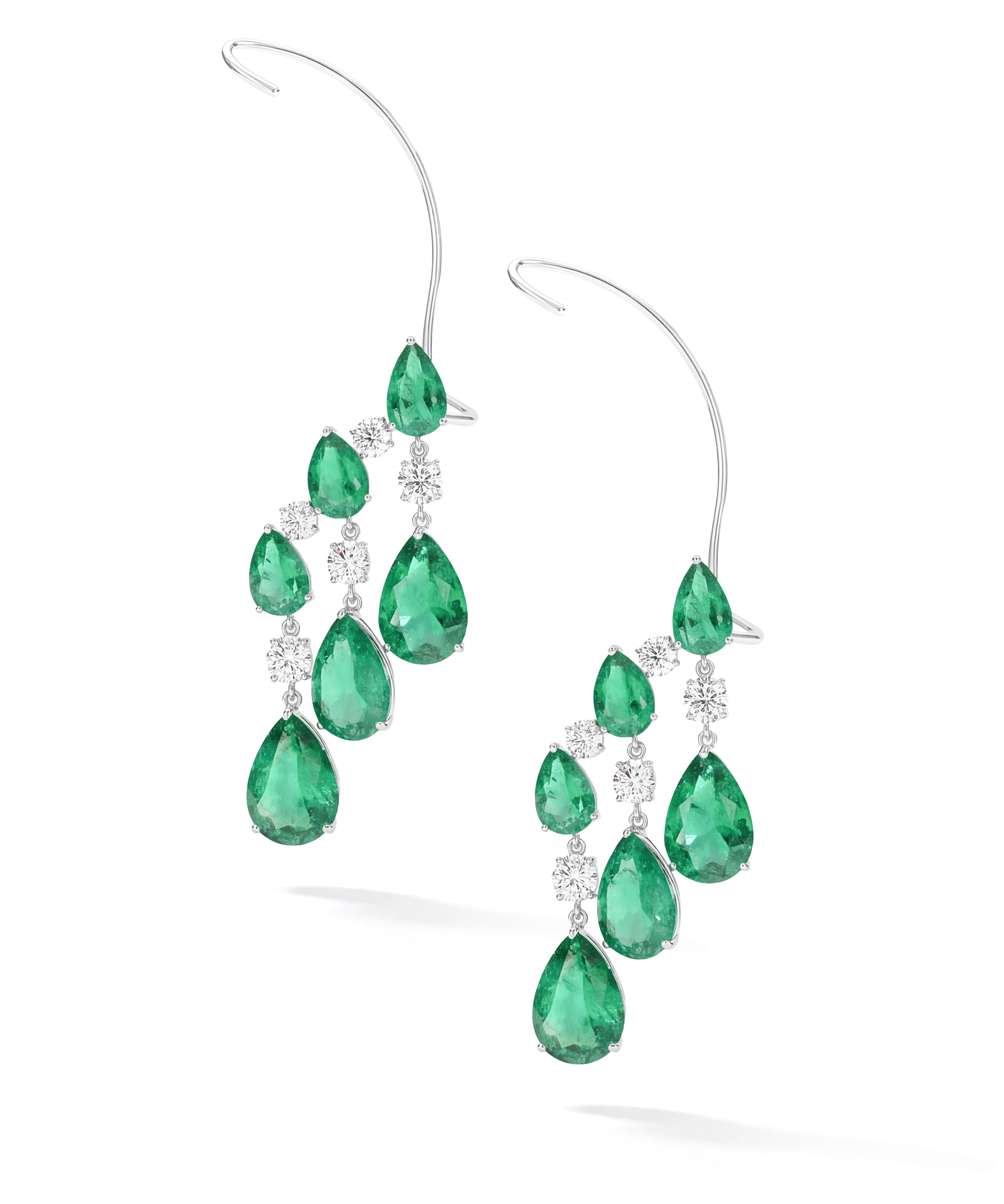Emerald Drip Earrings | AMARIS JEWELS | Fine Jewelry