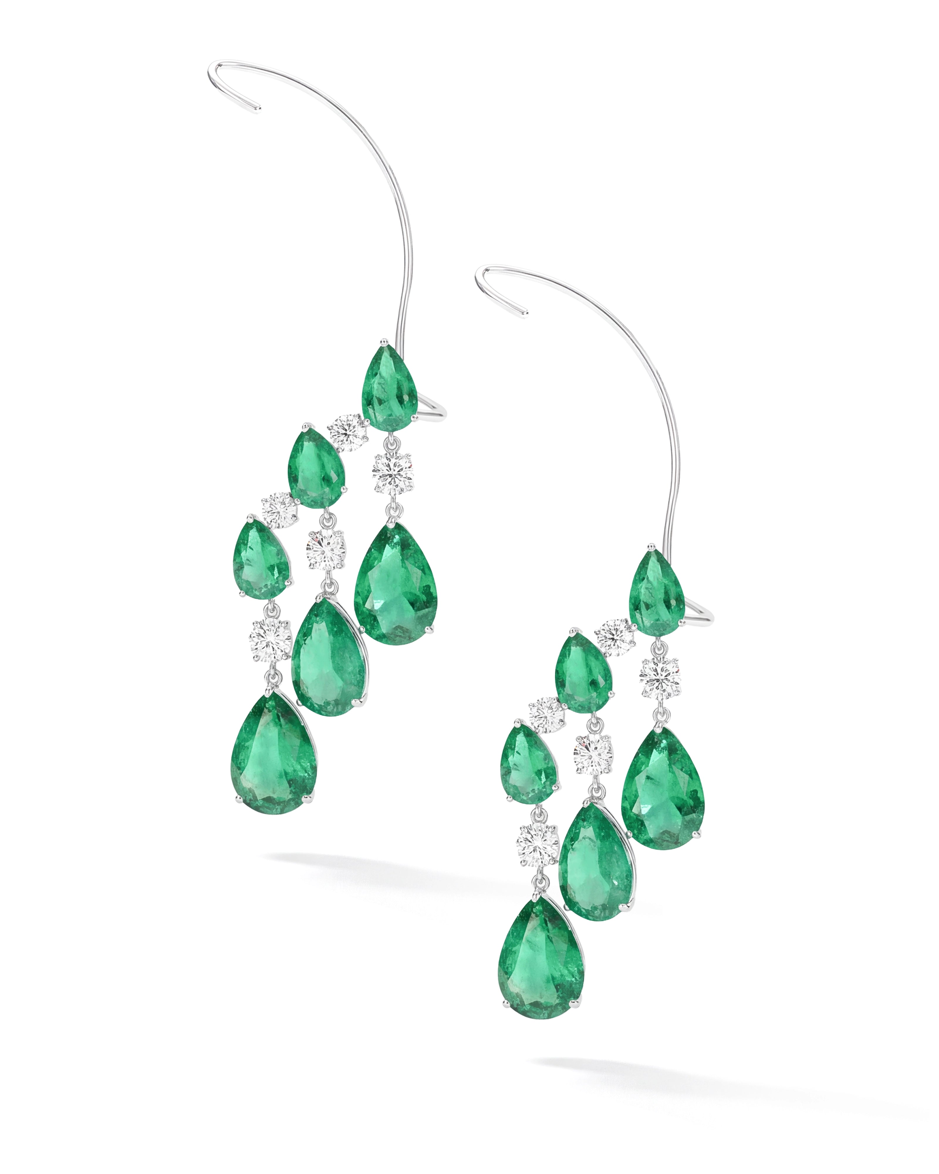 Emerald Drip Earrings | AMARIS JEWELS | Fine Jewelry