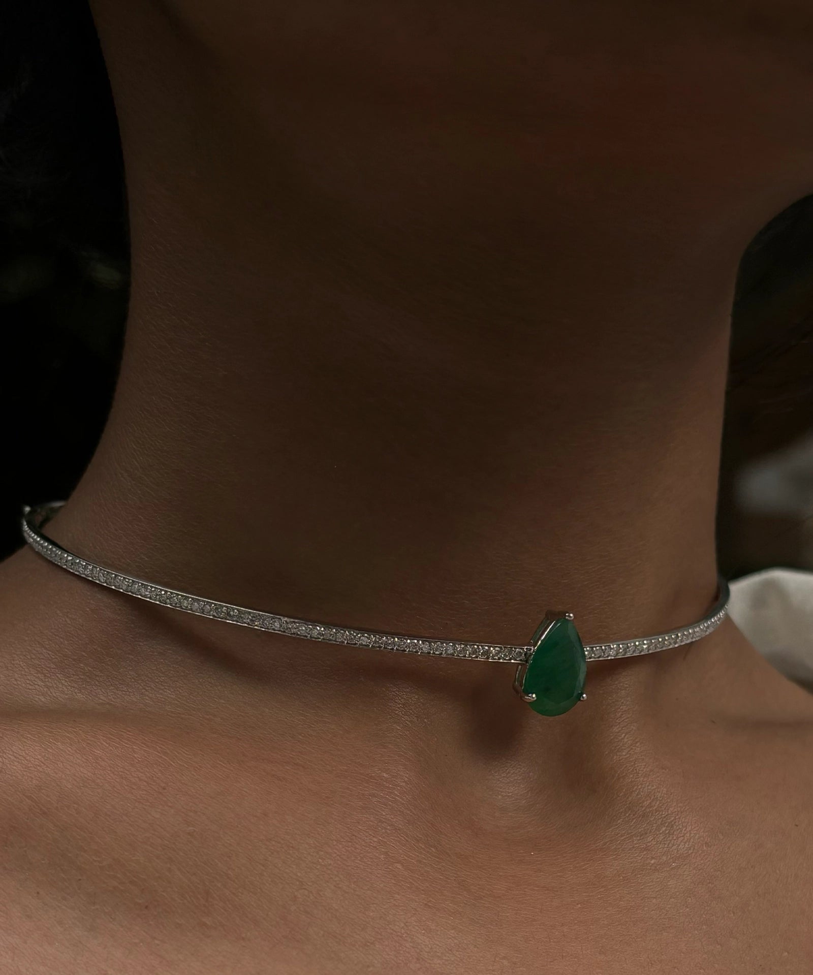 Emerald Drop Choker | AMARIS JEWELS | Fine Jewelry 
