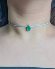 Emerald Drop Choker | AMARIS JEWELS | Fine Jewelry 