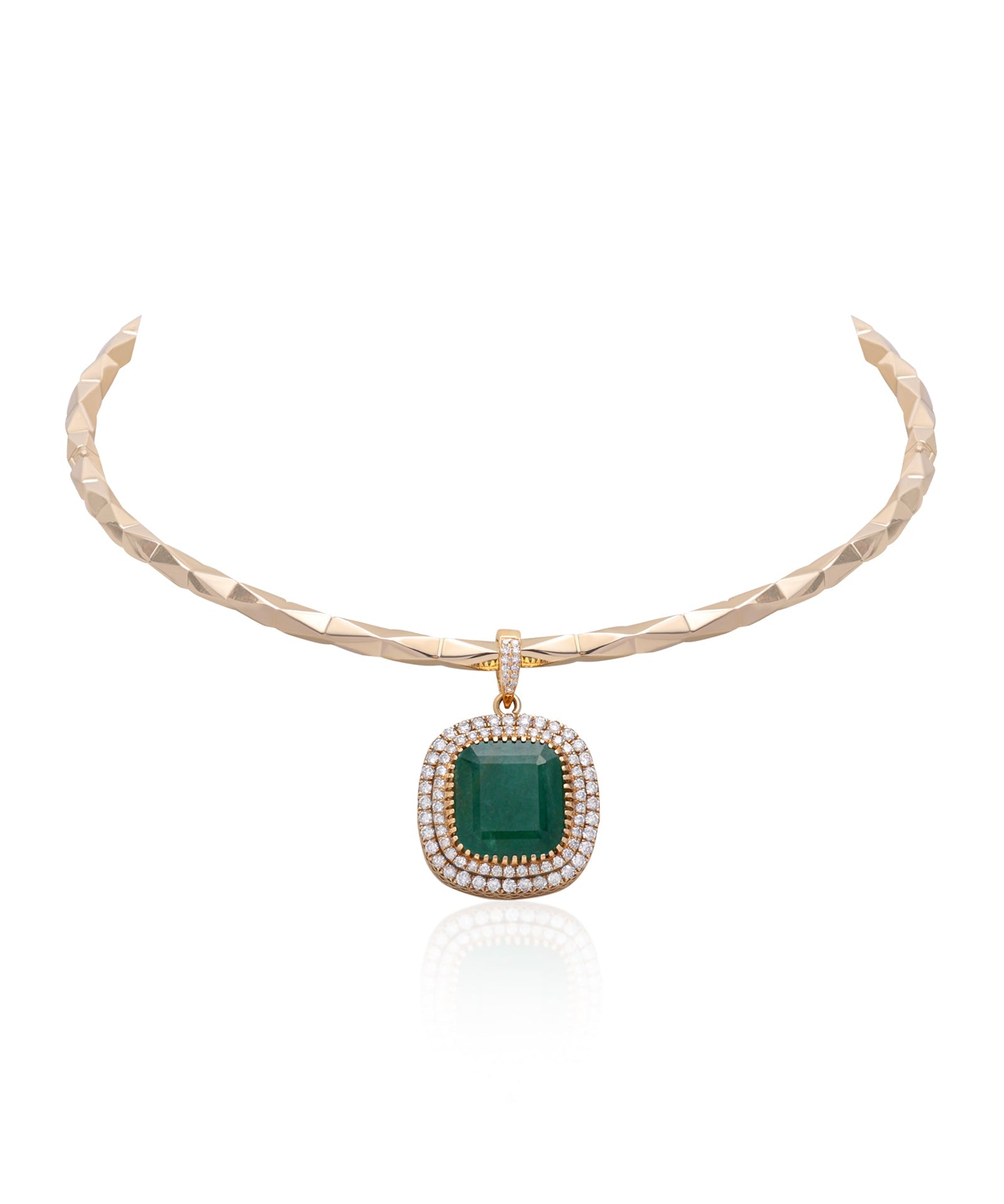 Emerald Drop Torque | AMARIS JEWELS | Fine Jewelry 