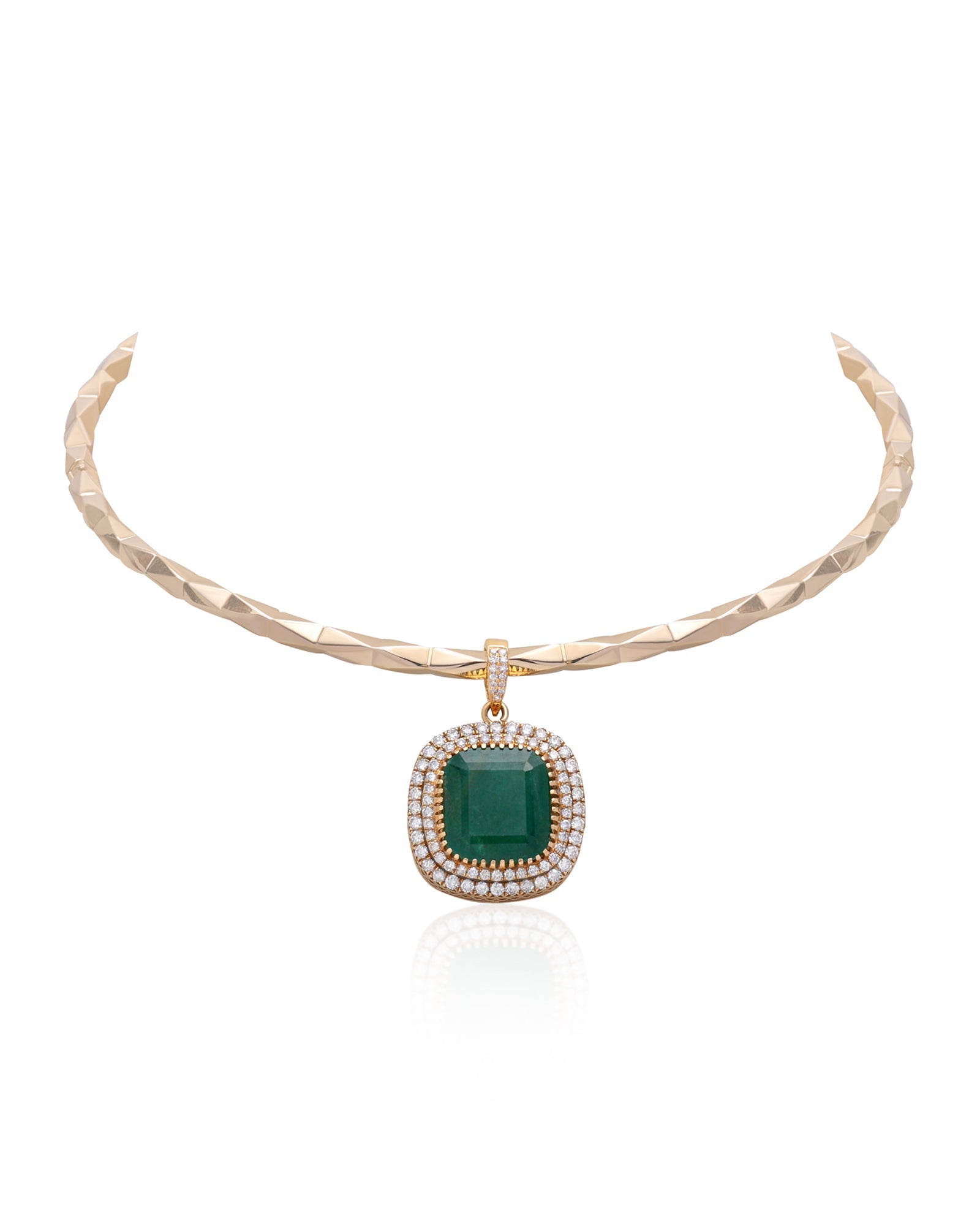Emerald Drop Torque | AMARIS JEWELS | Fine Jewelry 