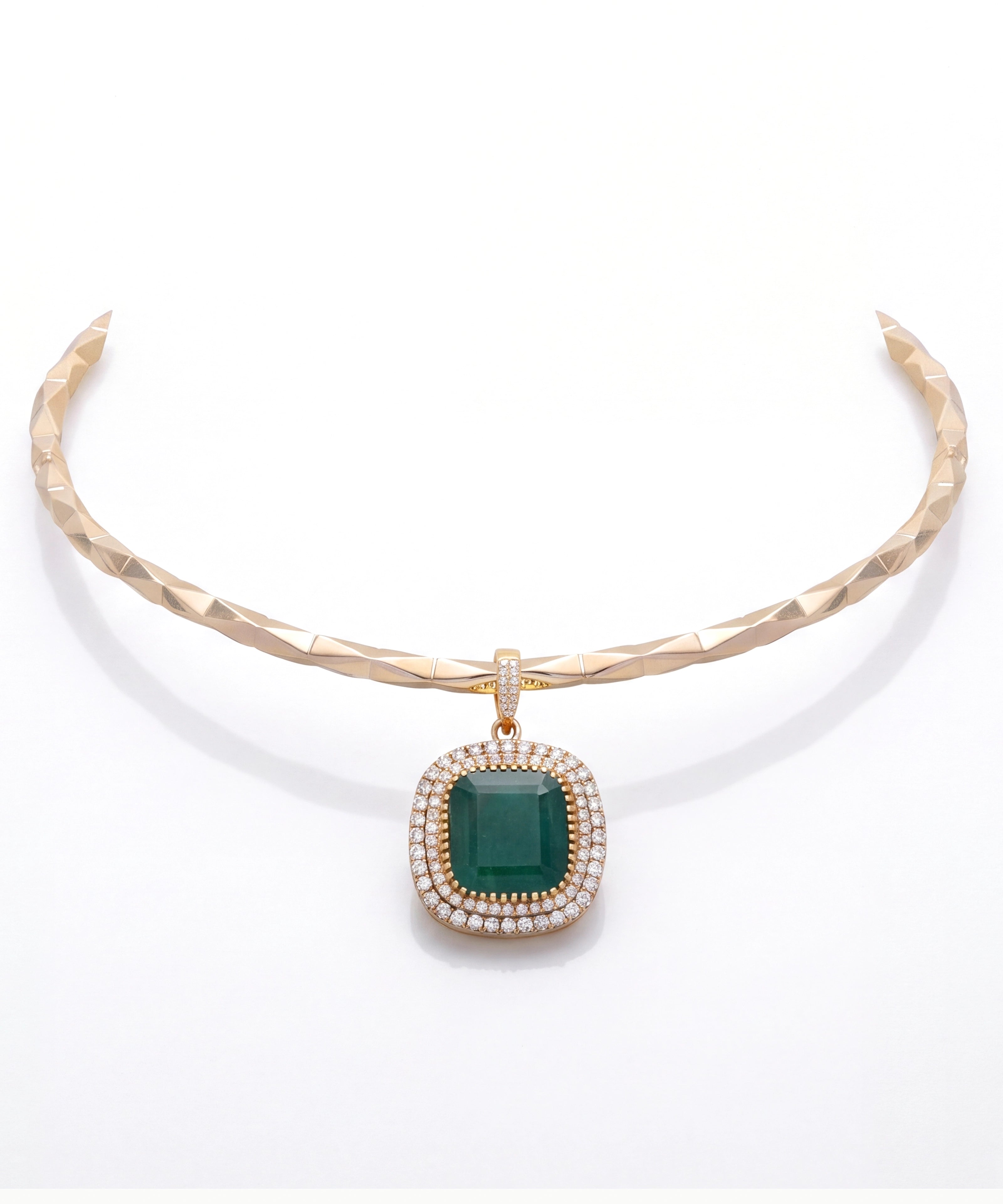 Emerald Drop Torque | AMARIS JEWELS | Fine Jewelry