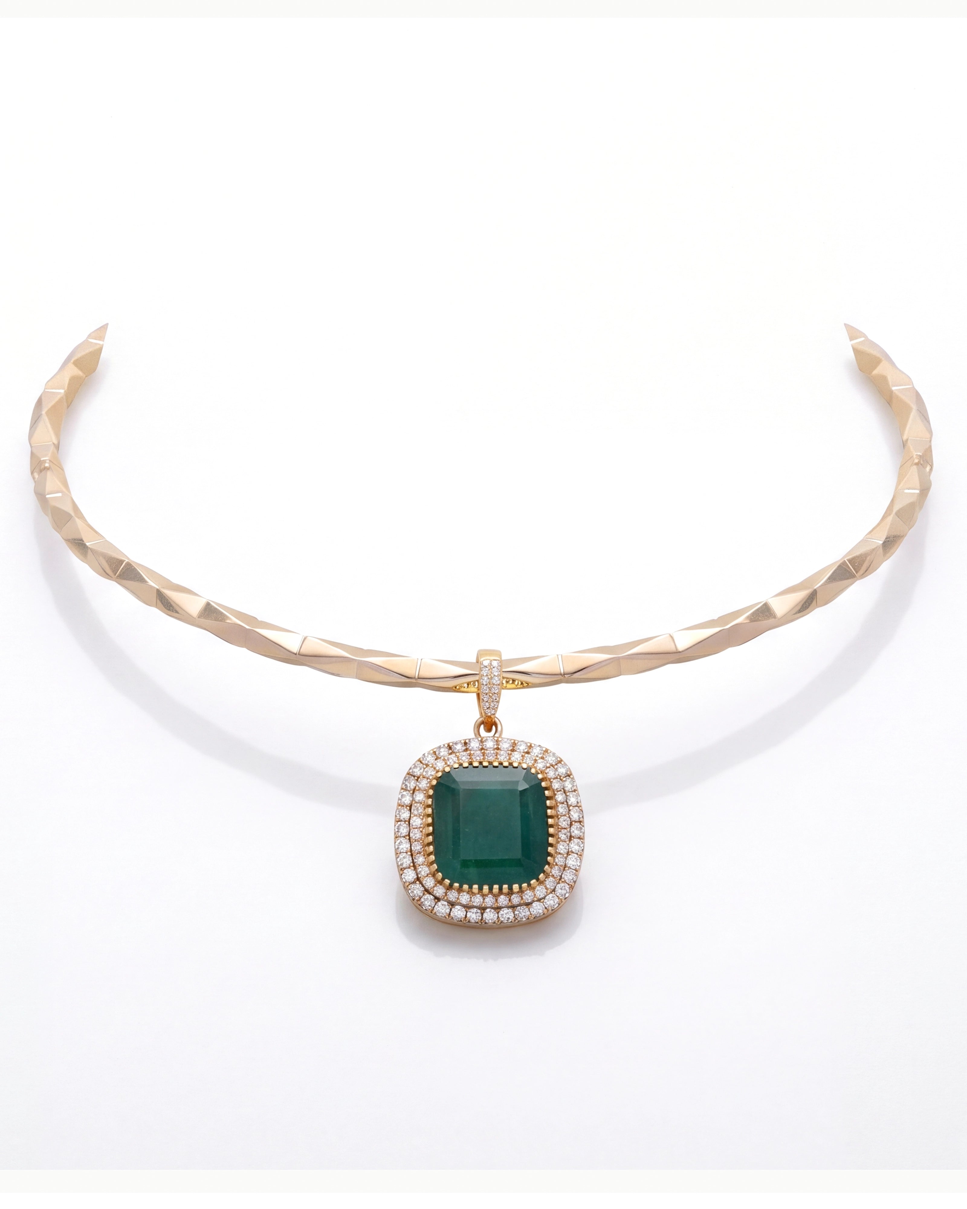 Emerald Drop Torque | AMARIS JEWELS | Fine Jewelry