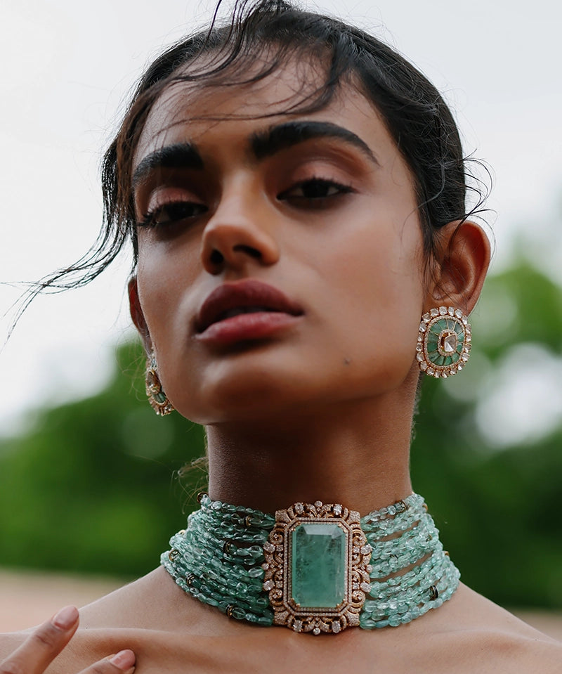 Emerald Duet Earrings | AMARIS JEWELS | Fine Jewelry 