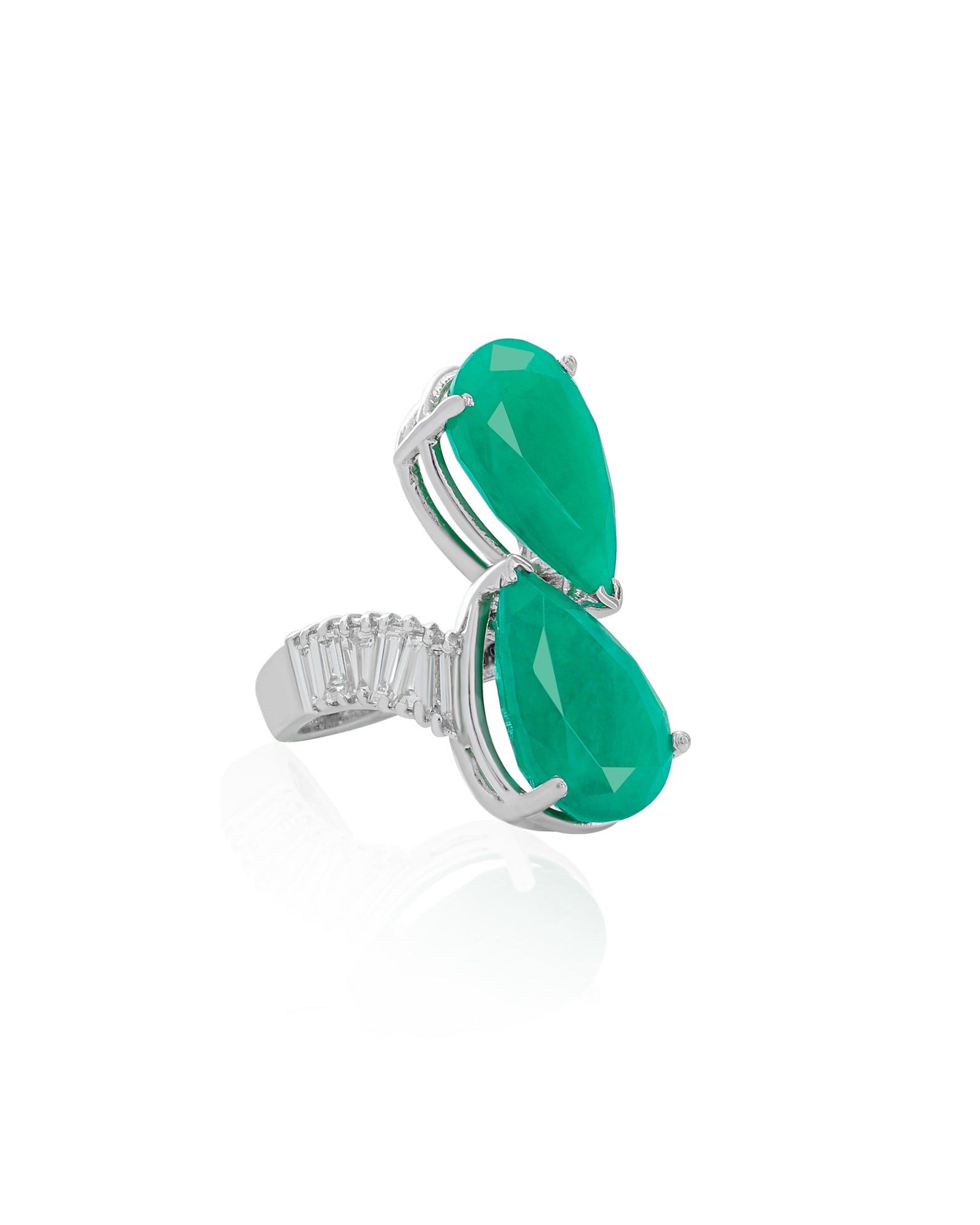 Emerald Duo Ring | AMARIS JEWELS | Fine Jewelry 
