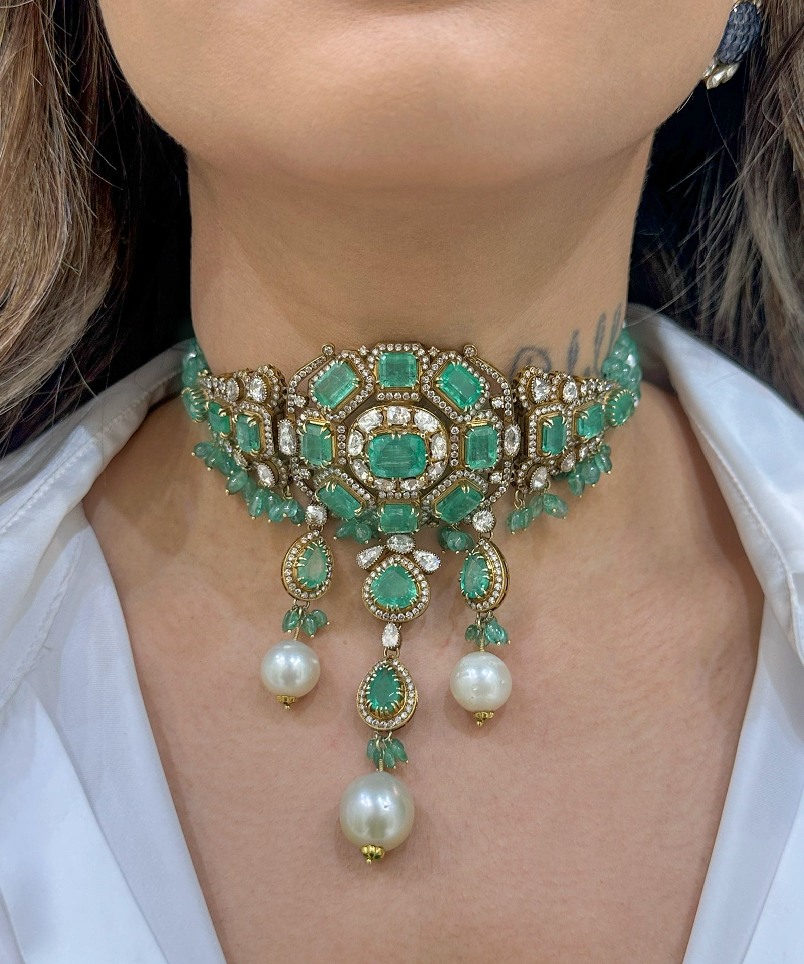 Emerald Durbar Choker | AMARIS JEWELS | Fine Jewelry 