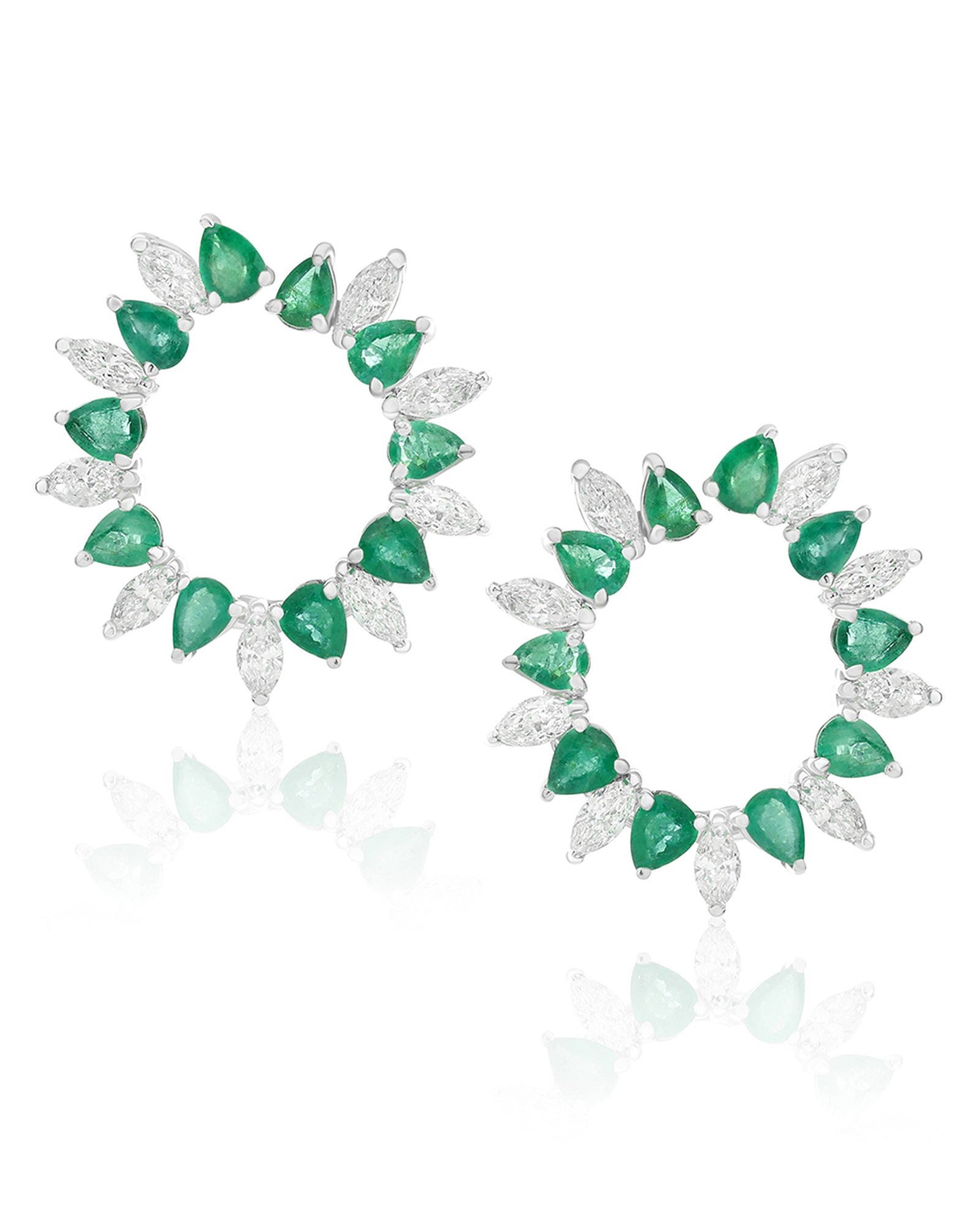 Emerald Eclipse Earrings | AMARIS JEWELS | Fine Jewelry 