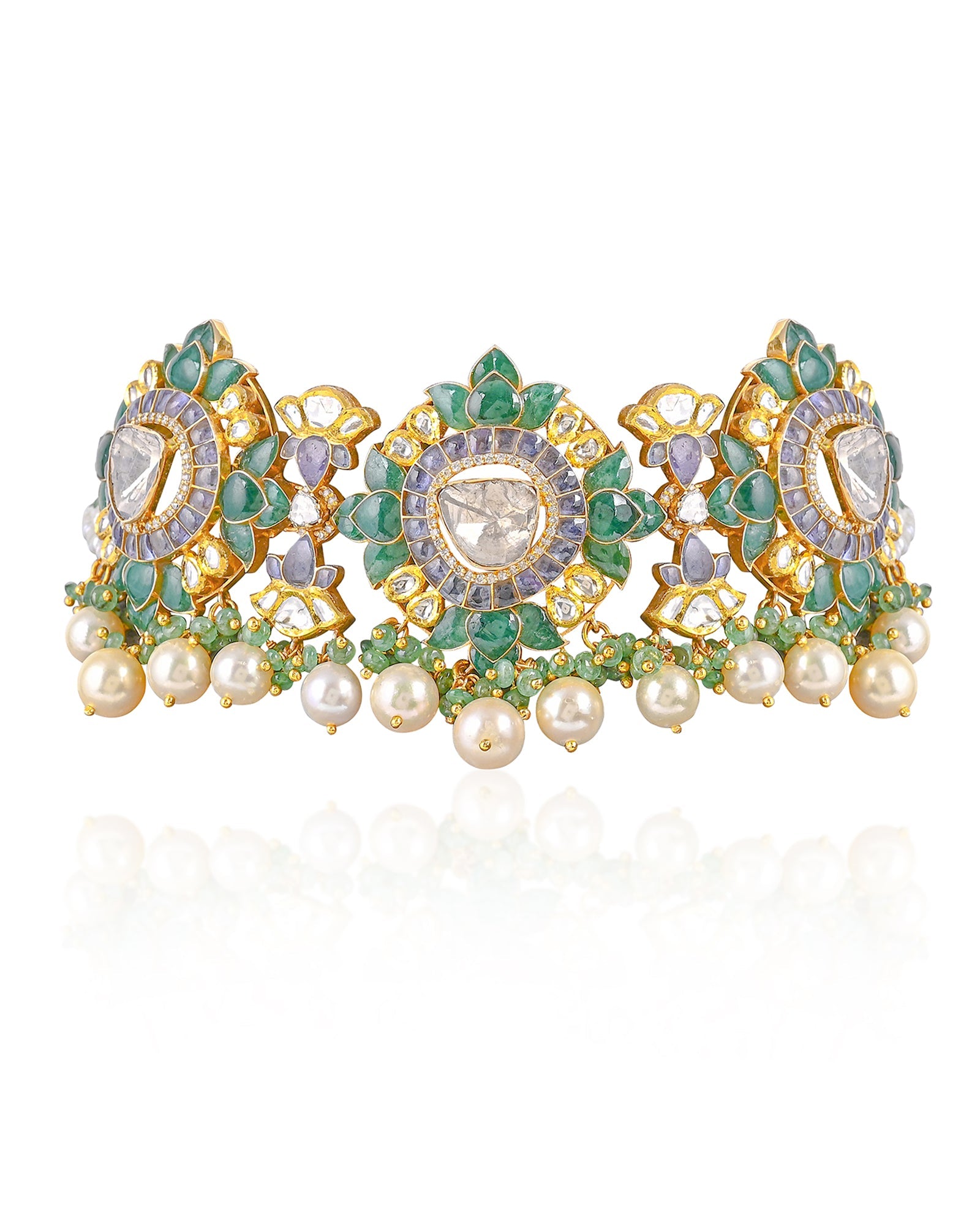 Emerald Gardenia Choker | AMARIS JEWELS | Fine Jewelry 