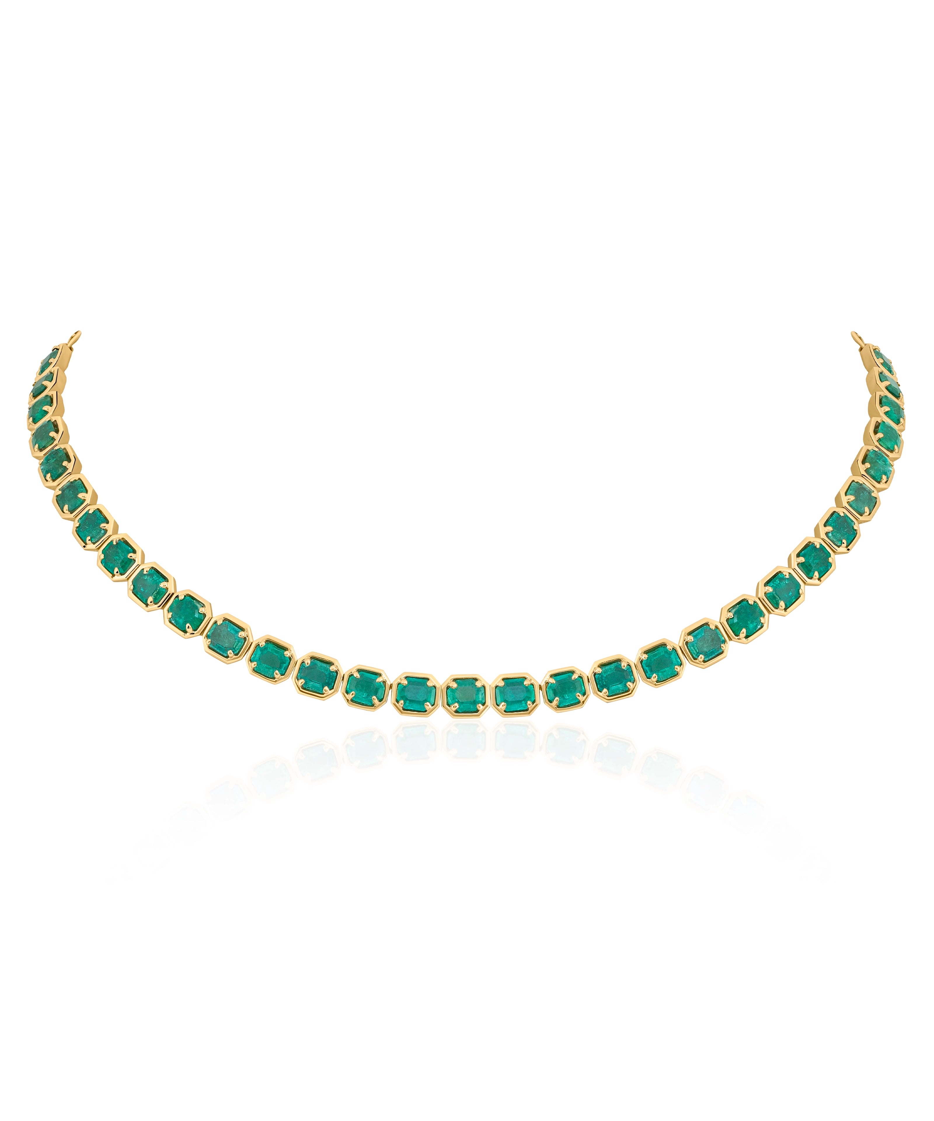 Emerald Grid Line Necklace | AMARIS JEWELS | Fine Jewelry