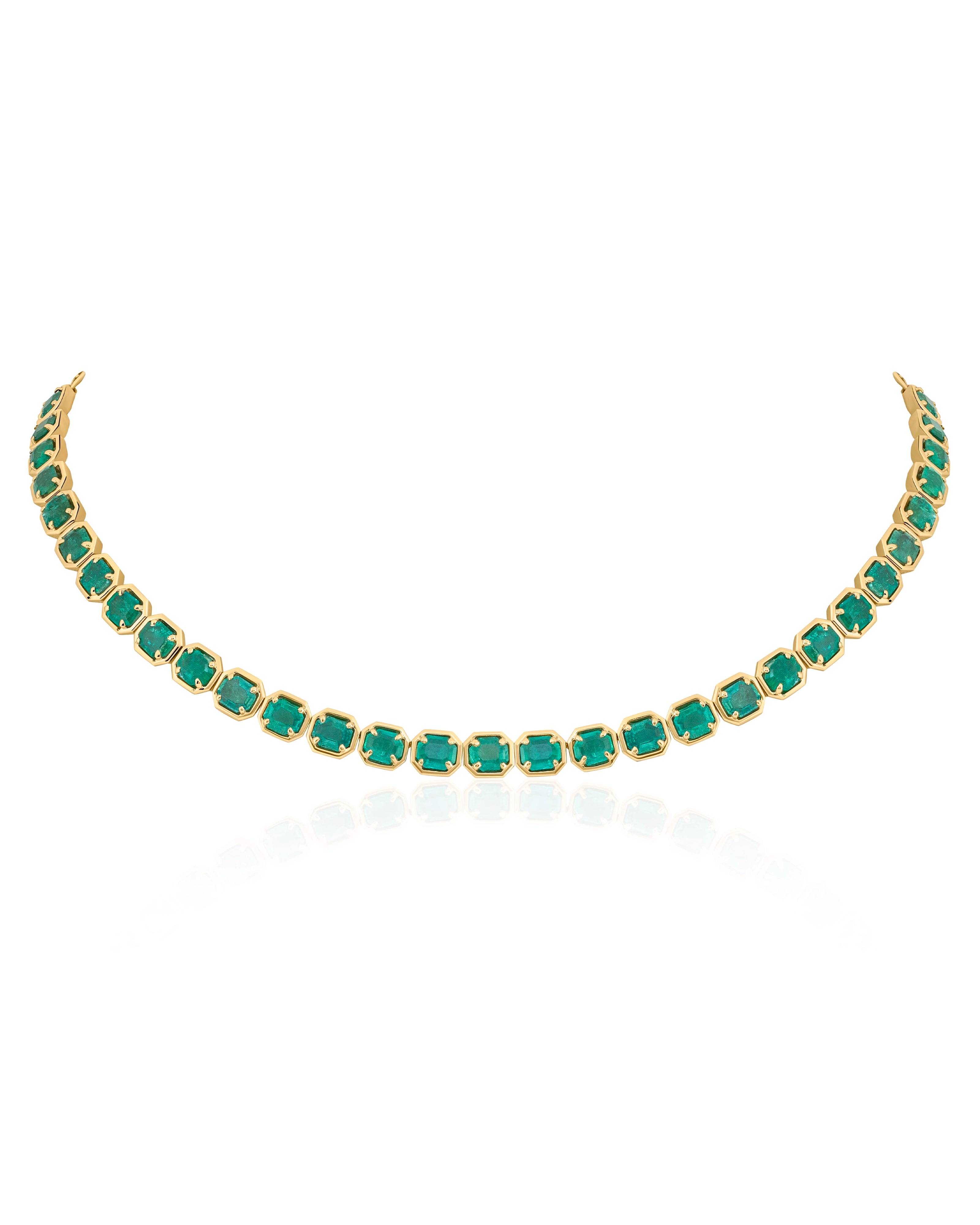 Emerald Grid Line Necklace | AMARIS JEWELS | Fine Jewelry