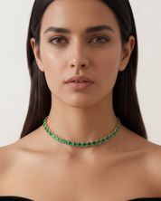 Emerald Grid Line Necklace | AMARIS JEWELS | Fine Jewelry