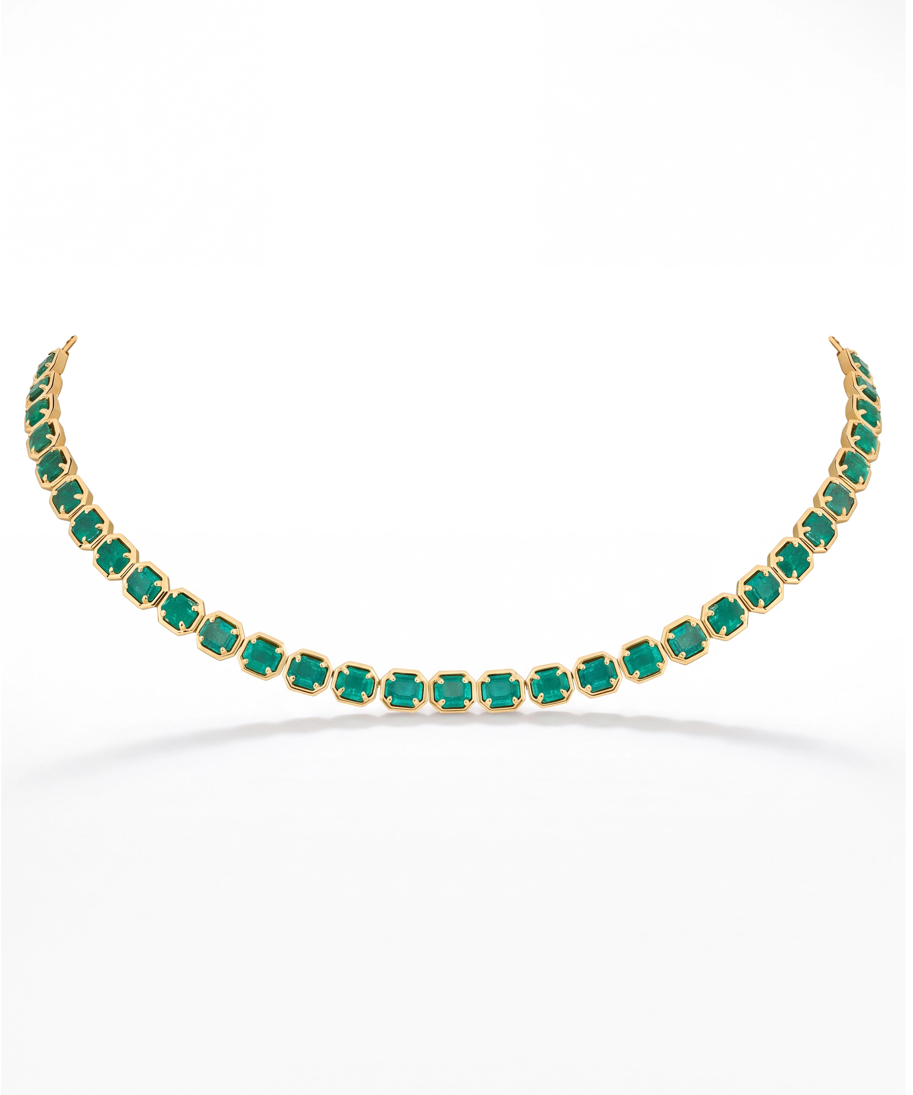 Emerald Grid Line Necklace | AMARIS JEWELS | Fine Jewelry