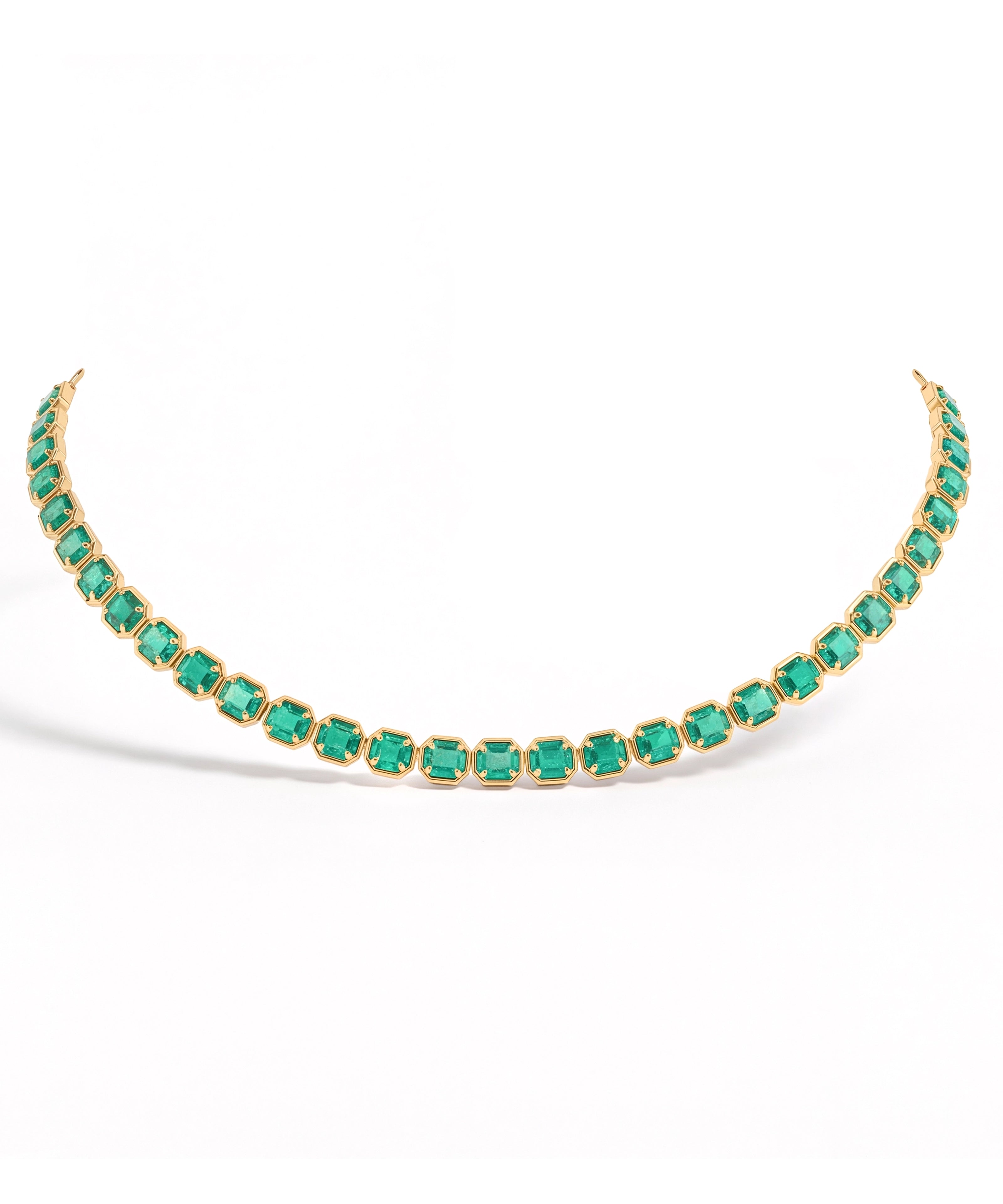 Emerald Grid Line Necklace | AMARIS JEWELS | Fine Jewelry
