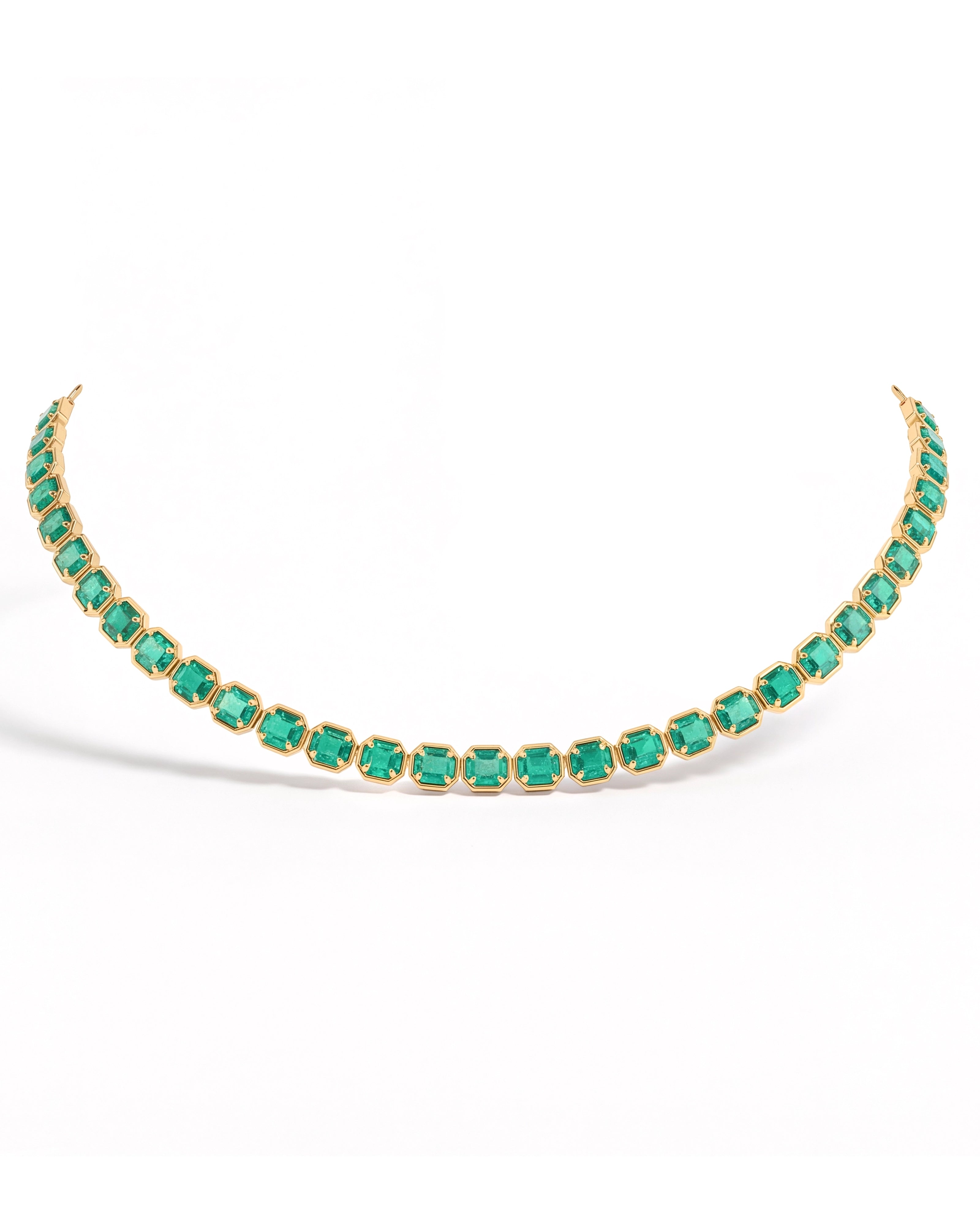 Emerald Grid Line Necklace | AMARIS JEWELS | Fine Jewelry