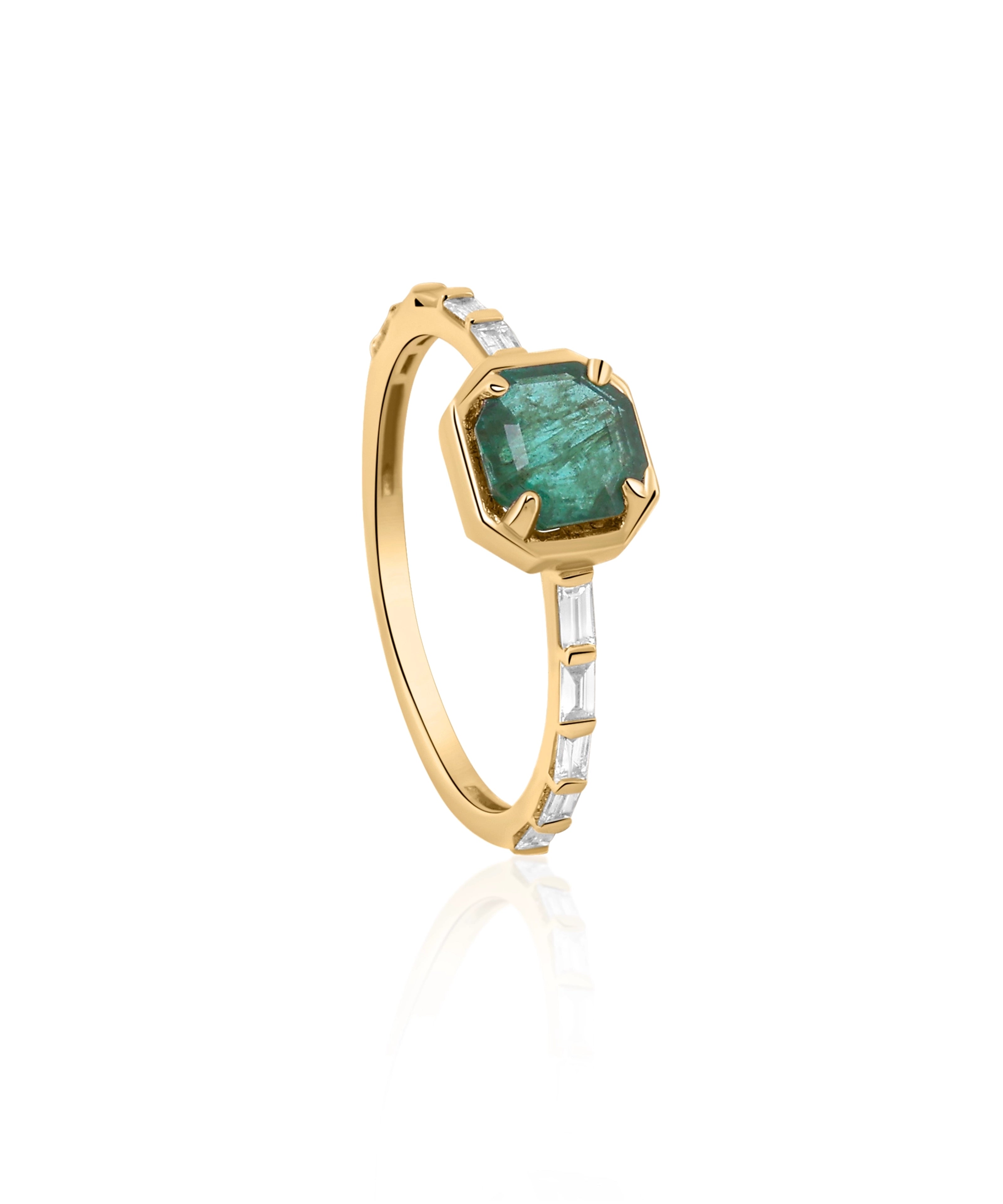 Emerald Gridline Ring | AMARIS JEWELS | Fine Jewelry