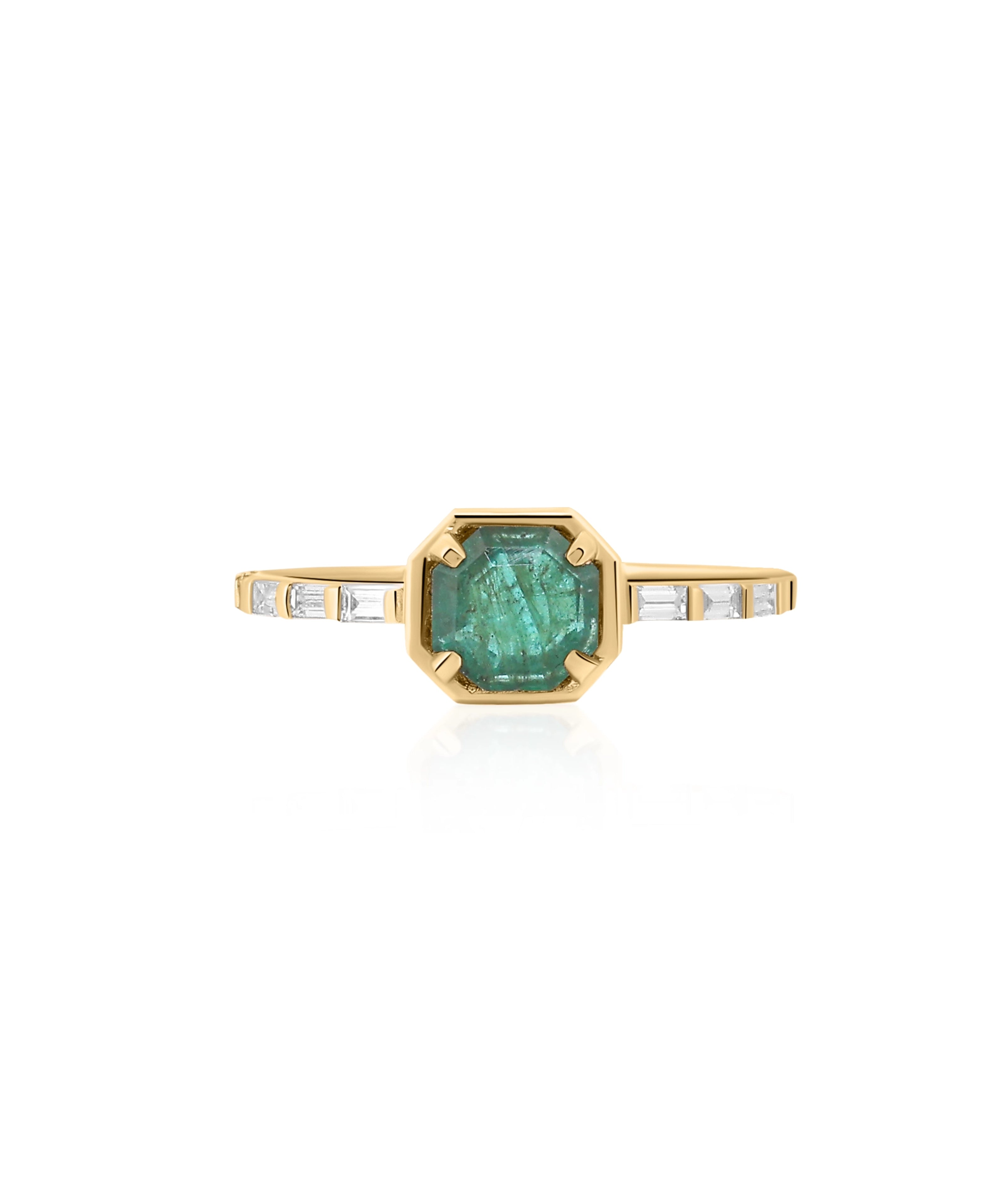 Emerald Gridline Ring | AMARIS JEWELS | Fine Jewelry
