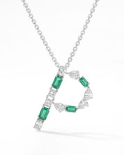 Emerald Initial Pendant | AMARIS JEWELS | Fine Jewelry
