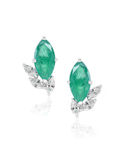 Emerald Leaf Earrings | AMARIS JEWELS | Fine Jewelry 