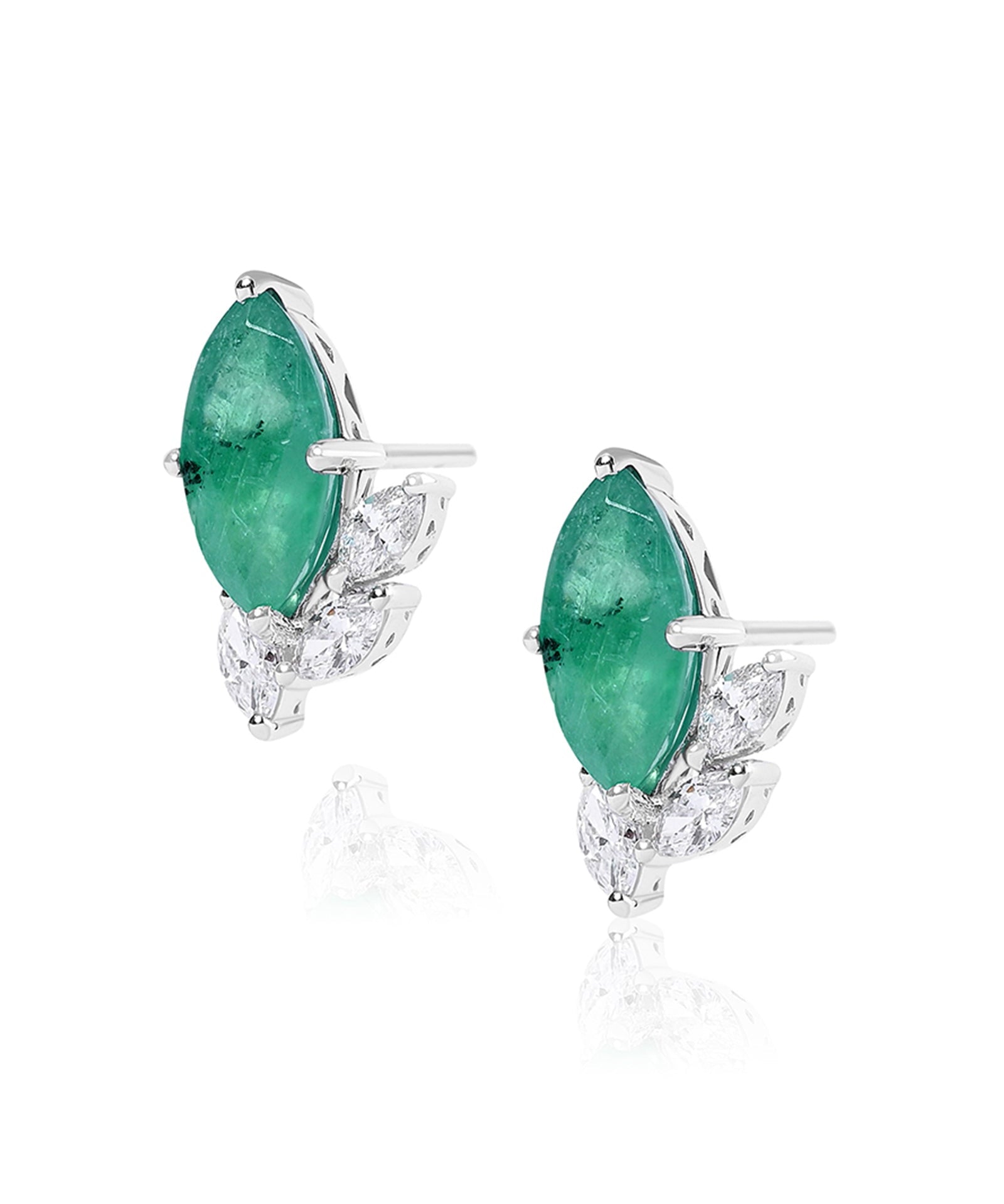 Emerald Leaf Earrings | AMARIS JEWELS | Fine Jewelry 