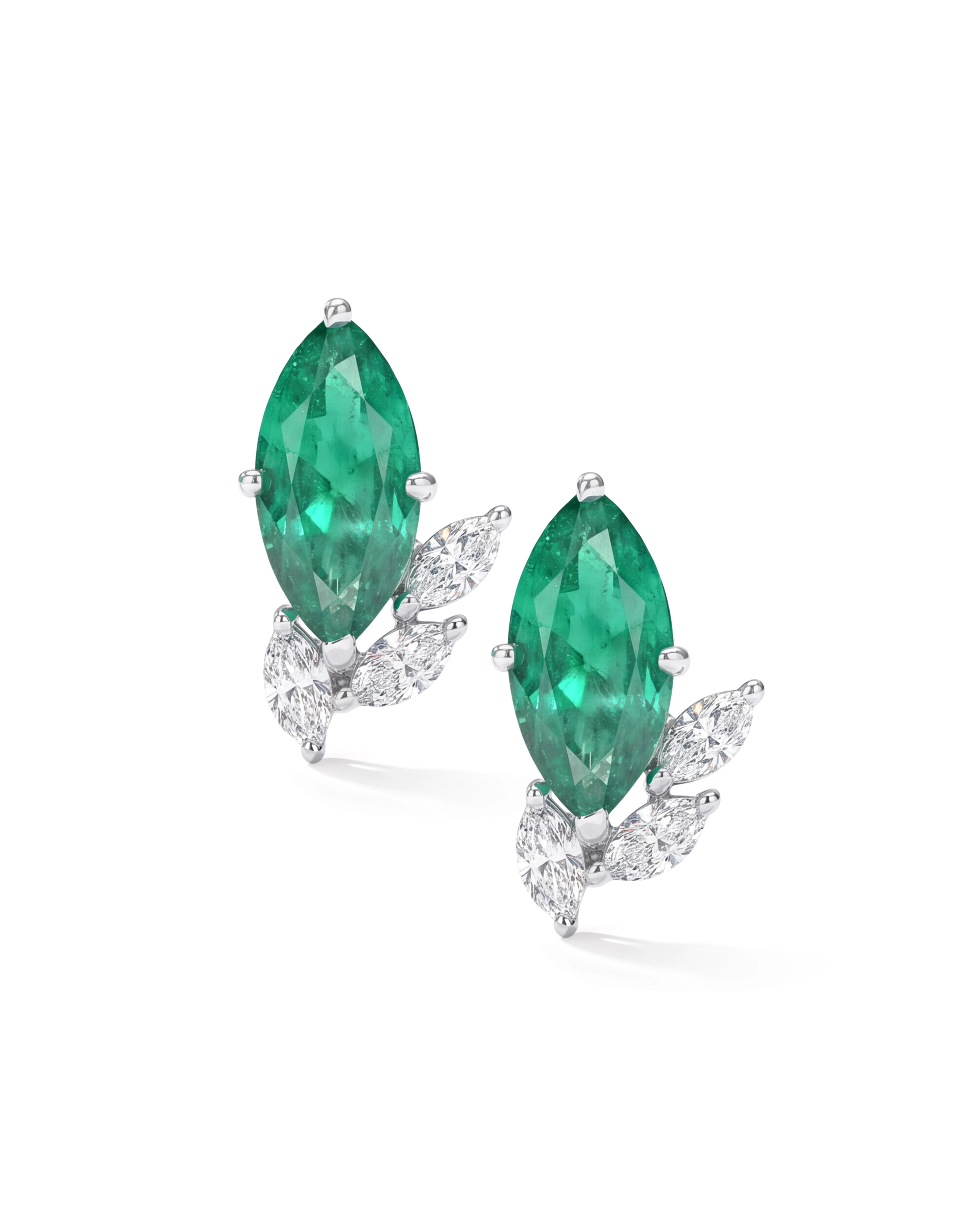 Emerald Leaf Earrings
