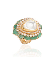 Emerald Lotus Ring | AMARIS JEWELS | Fine Jewelry 