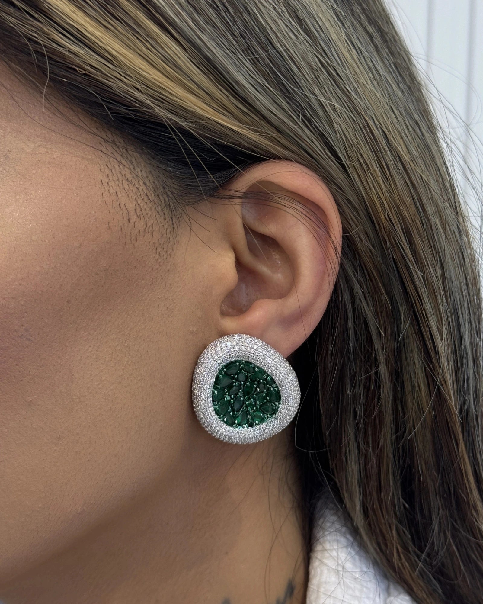 Emerald Oasis Studs | AMARIS JEWELS | Fine Jewelry 