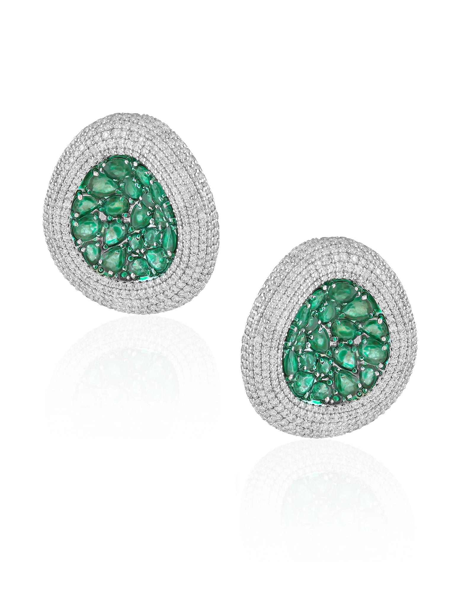 Emerald Oasis Studs | AMARIS JEWELS | Fine Jewelry 