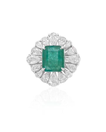 Emerald Orbit Ring