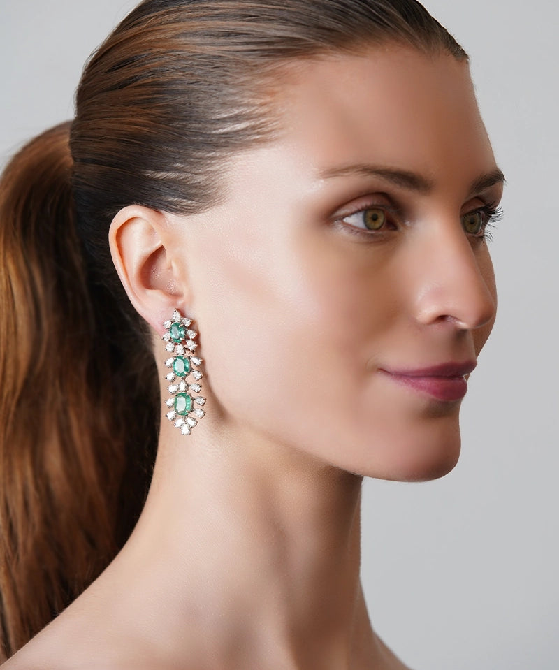 Emerald Overdose Earrings | AMARIS JEWELS | Fine Jewelry 