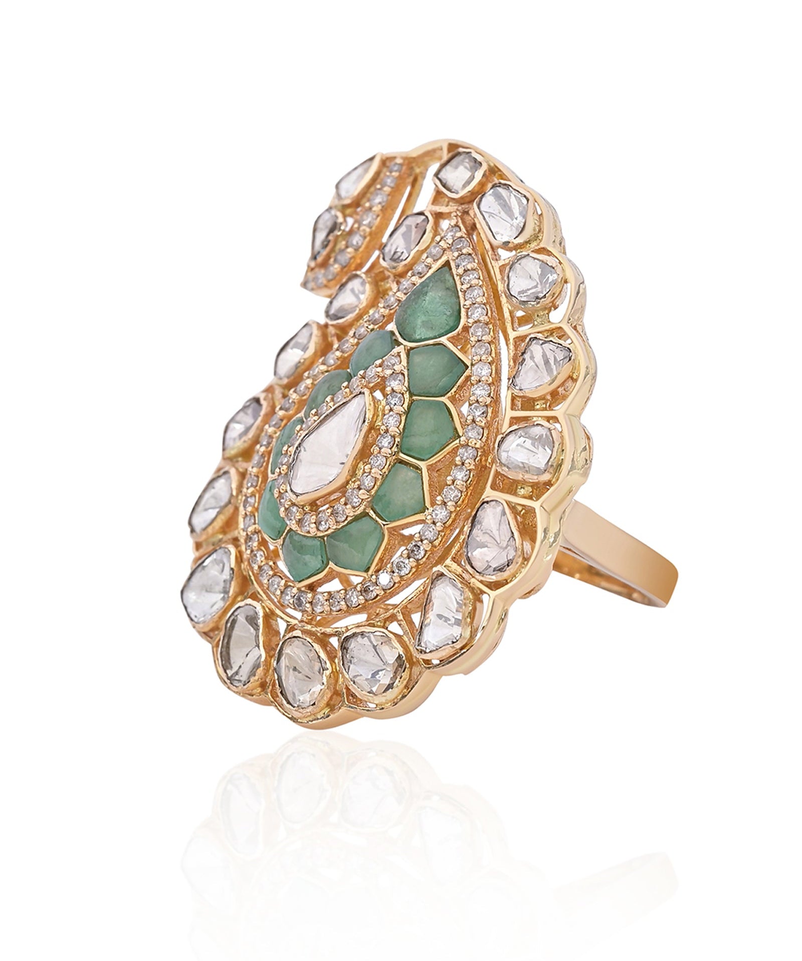Emerald Paisley Ring | AMARIS JEWELS | Fine Jewelry 