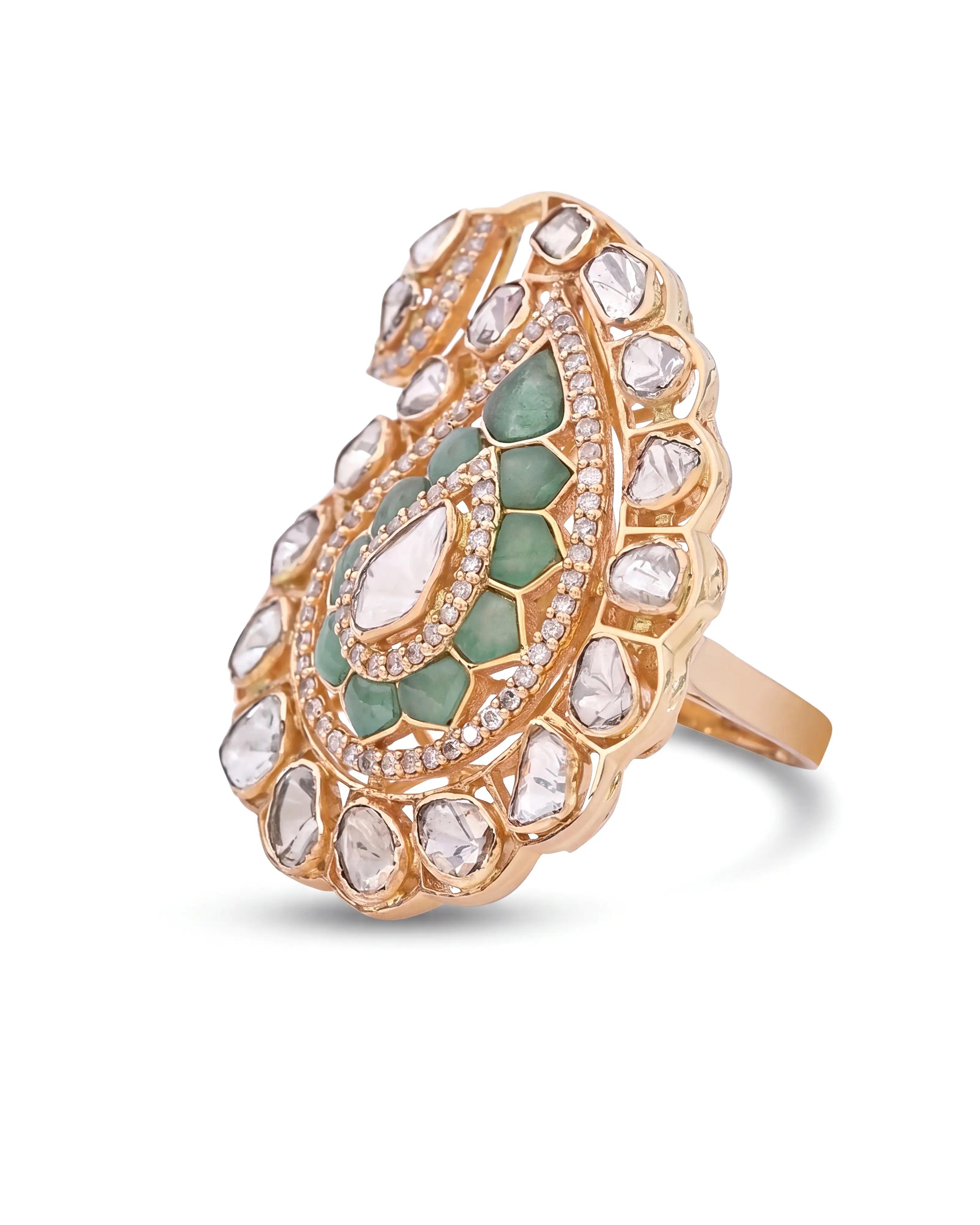 Emerald Paisley Ring | AMARIS JEWELS | Fine Jewelry