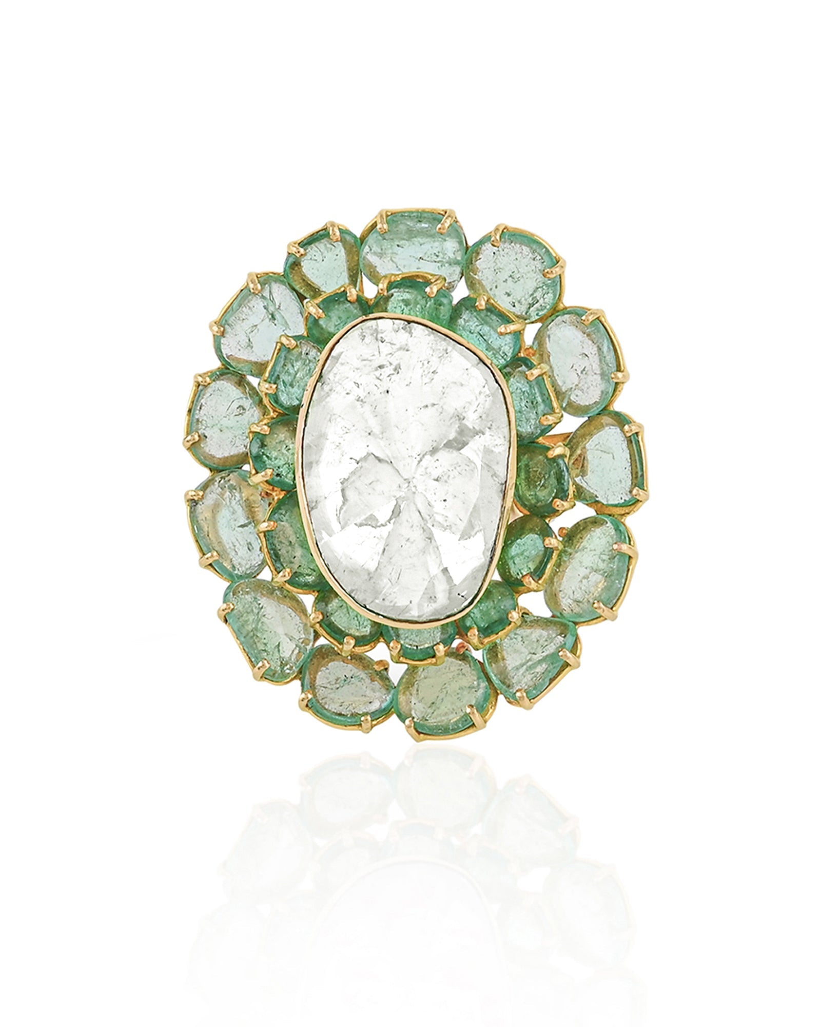 Emerald Petal Ring | AMARIS JEWELS | Fine Jewelry 